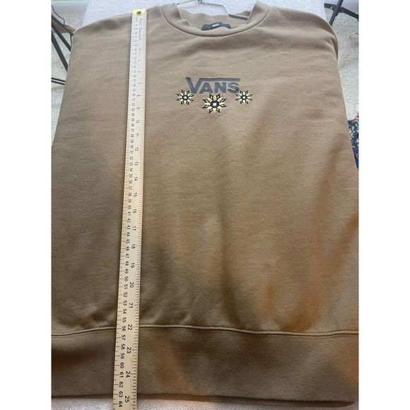 Vans Women’s Embroidered Sunflower Sweatshirt Boxy‎ Cozy Soft Size M Skater Girl - Picture 6 of 6